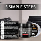 SHADAIWUYU 8.5oz Leather Recoloring Balm with 100ml Mink Oil,Black Leather Repair kit for Furniture and Car Interior,Leather 