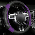 NBTEPEM Customized Auto Car Steering Wheel Cover for Honda Accord, Civic, CR-V, HR-V, Pilot, Microfiber Leather Sport Steerin