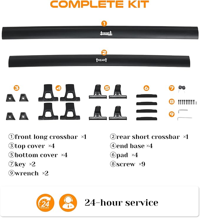 Snailfly 330 lbs Lockable Roof Rack Cross Bars Fit for 2021-2026 Chevy Chevrolet Trailblazer with Side Rails (Not for LS), Aluminum Crossbars Cargo Carrier, Rooftop Accessories for Bike Kayak Skis