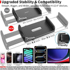 APPS2Car for Sturdy iPad Holder for Car CD Slot Tablet Mount, 2-in-1 Universal 4.7-11" Holder for iPad Pro 11 Air Mini, iPhone, Galaxy Z Fold, Adjustable 360° Rotation, Road Trip Essentials