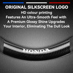 Customized Steering Wheel Cover Compatible with Honda, Premium Nappa Leather&Bright Carbon Fiber Texture Steering Wheel Cover, with Coasters and 3-in-1 USB Fast Charging Cable (Black)