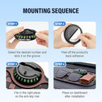 Multifunction Car Anti Slip Mat, 360° Rotatable Phone Holder Dashboard Pad with Temporary Parking Number Rotatable Car Anti S