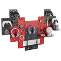 PEGZONE 14 PCS Controller and Headphone Holder Wall Mount, Modular Gaming Pegboard with Accessories, Video Game Storage, Disc