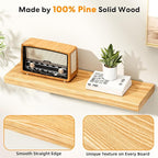 Floating Shelves for Wall Rustic Farmhouse 24 Inch Floating Shelf Wooden Shelves for Wall Pine Wood Shelf with Unique Natural