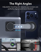 ESR for MagSafe Car Mount, Magnetic Car Mount,Dashboard/Tesla Touchscreen Phone Holder, Magnetic Phone Holder for Car, for iPhone 16/16e/15/14/13/12, S25,Charging Not Supported(2 Metal Rings included)