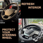 PINCTROT XL Size 17.5-18 Inch Comfy Grip Steering Wheel Cover for Semi Truck, Fits RV, Big Rig Trucker, 18 Wheeler and Classic Cars, Anti-Slip Design 17.5-18 Inch(Silicone White)