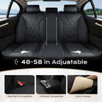 Coverado Car Seat Covers Full Set, Seat Covers for Cars, Front Seat Covers and Back Seat Cover Waterproof Leather Automotive 