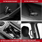 2-Pack Car Safety Hammer, 3-in-1 Auto Emergency Escape Hammer with Window Breaker and Seat Belt Cutter, Striking Black Emerge