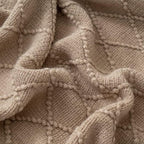 BATTILO HOME Khaki Throw Blanket, Beige Throw Blanket for Couch, End of Bed Throws Spring Decorative Large Throw Tan (Beige, 