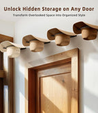 4 Pack Cowboy Hat Rack for Wall, Metal Cowboy Hat Holder Wall Mounted, Hat Hanger for Wide Brim, Fedora, Baseball Caps, Rusti