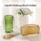 Crystal Makeup Brush holder Organizer, Vintage Make Up Brush Cup Pen Pencil Holder striped vase, Comb Brushes Pen Pencil Stor