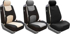 FH Group Three Row 7 Seater - All Purpose Flat Cloth Built-in Seat Belt Car Seat Cover - Universal Fit for Cars Trucks & SUVs