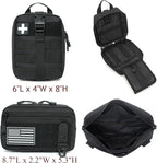 6 Pack Tactical Molle Car Seat Back Organizer - Tactical Vehicle Panel Organizer with 5 Detachable Molle Pouch,US Flag Patch