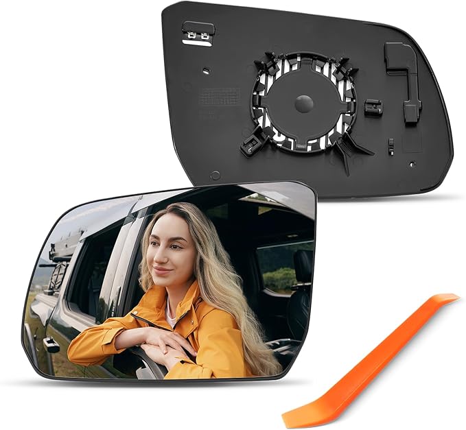 Compatible with 2024 2025 Ford Ranger Driver Side Mirror, Left Side Mirrors Replacement Glass, Power Heated