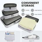 BAGAIL 8 Set/9 Set Packing Cubes Luggage Packing Organizer for Travel, Suitcase Packing Bags for Travel Accessories