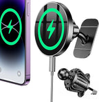 Coolpow for Magsafe Car Mount Charger【100% Stable】15W Magsafe Car Charger Magnetic Phone Holders for Your Car Accessories for Women Men Car Phone Holder Wireless Car Charger for iPhone 17 16 15 14 13