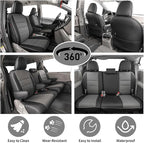 EKR Sienna Seat Covers for 2011-2020 Toyota Sienna XLE,Limited,Limited Premium,7 Seats,2nd Row Captain Seats W/Legrest,Seat C