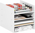 Furinno Cubicle Cube Insert, 3-Shelf Cube Organizer, 3-Tier Shelf Accessory, Fits into Furinno Triple Thick Cubes, IKEA Kalla