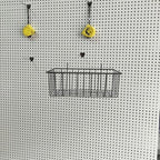 ULTECHNOVO Hanging Wire Basket 9.84X5.51X4.33 Inch Metal Storage Organizer for Pegboard Grid Wall Kitchen Garage Rv Tool Shed