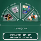 Lazy Susan Cabinet Organizer Bins for 26"/ 28"/ 32" Diameter Corner Organizer, Plastic Cabinet Storage Bin, 1/8 Wedge - Food 