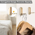 Dntorx Folding Coat Hooks, 2 Pcs Foldable Gold Wall Hooks Heavy Duty Foldable Hook Bathroom Towel Hooks Robe Hooks Wall Mount