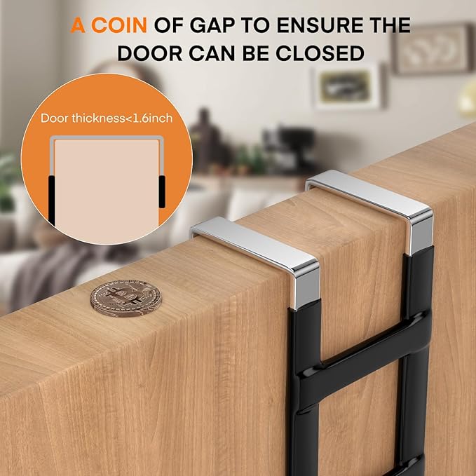 FYY Over The Door Hooks - 2 Pack Heavy Duty Dual-Hook Organizer Hanger with Non-Slip Rubber for Towels, Clothes, Hats & Bags 
