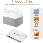 Large Storage Baskets- 16x12x12 inch Storage Bins for Shelves and Closet Organizing, Foldable Fabric Bin for Home Organizatio