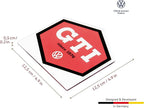 BRISA VW Collection - Volkswagen Polycarbonate Ice Scraper Windshield Scraper Snow Remover Winter Car Accessory in GTI Design (Hexagon/Red)