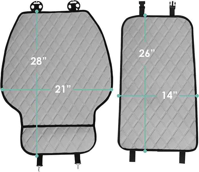 FH Group Car Seat Cushion – Neosupreme Single Front Seat Cover with Front Pockets, Airbag Compatible, Universal Fit Car Seat 