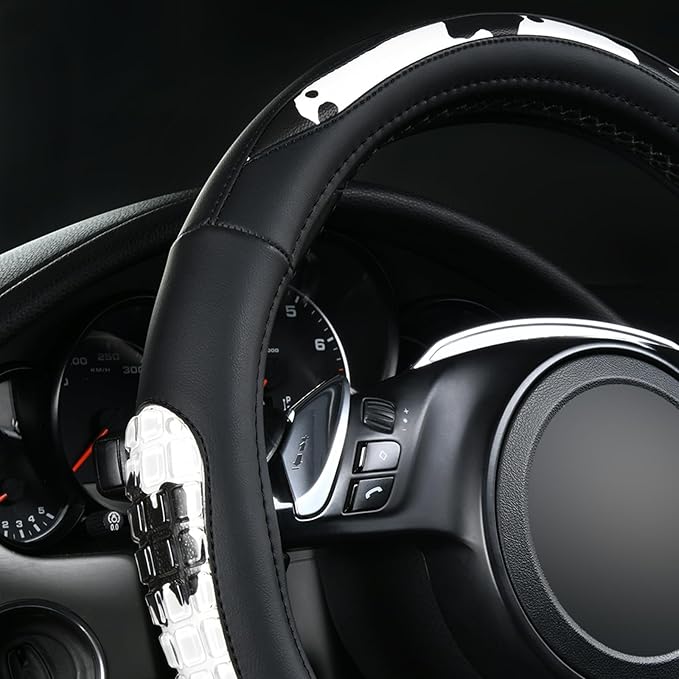 Flying Banner car Steering Wheel Cover Gel Massage Velvet Cool Warm Universal Size 15 inches SUV Truck Anti Slip Odorless Sum