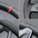 MEWANT DIY Stitching Steering Wheel Cover Wrap for Tesla Model 3 Highland 2023-2025/Model Y 2025 Highland for Tesla Model 3/Model Y Accessories(3D Style)