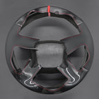 MEWANT Steering Wheel Cover for Chevy Silverado 1500 Astro Blazer Kodiak S10 Made of Shiny PU Carbon Fiber Real Leather