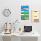 EASEPRES 8 Pack Clear Single Pocket Hanging File Organizer, Plastic Wall Mount Paper Mails Magazines Holder, Mounted Folder B