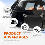 Felt Car Trunk Organizer, Foldable Vehicle Storage Box, Large Capacity Multi-Purpose Automotive Interior Accessories for Cars, S
