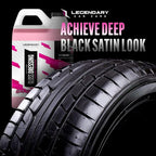 Legendary Gloss Dressing 64oz (Half Gallon) - Tire Shine Spray & Plastic Restorer – Water Based & Non-Greasy Interior/Exterio