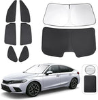 TINGLU Window Shades for 11th Gen Honda Civic (NOT for Hatchback) 2022-2026 Accessories Car Side Full Windows Rear Triangular Windshield Sun Shade Sun UV Rays & Privacy Protection for Camping 8PCS