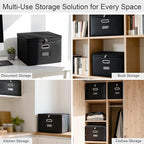 8 Pack File Organizer Boxes with Lids, Collapsible Document Storage Bin with Mesh Pockets & Zipper, Fits Letter/Legal Size Fo