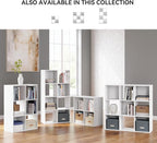 Signature Design by Ashley Onita Modern 3-Tier Floor Standing 6 Cube Organizer for Living Room, Wood, Works with 10.5 W x 10.