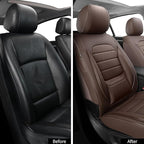 Car Seat Covers Front Seats, 2Pcs Universal Faux Leather Front Seat Covers for Cars, Waterproof Automotive Seat Covers Breath