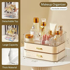 Makeup Organizer with Stackable Drawers, Bathroom Countertop Vanity Organizers and Storage, Ideal for Desk and Dresser, Great