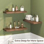 Fun Memories Floating Shelves for Wall 24 Inch Set of 3, Farmhouse Floating Shelves with Invisible Heavy Duty Bracket, 10 Inc