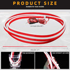JMTBNO 94 Inches Car Hood Light Strip,Dynamic Car LED Strip Light,Exterior Flexible Daytime Running Light Strip Compatible with GMC Sierra 1500 2500 Chevy Silverado 1500 2500 Dodge Ram 1500 2500