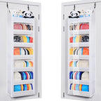 Toread 7-Layer Door-Mounted Baseball Cap Organizer, Dust-Proof Hat Rack Holds 90 Hats, Adjustable Non-Slip Hooks, Multi-Purpo