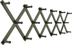 SKOLOO Hat Rack for Wall with 17 Hooks, Solid Wooden, Modern, Expandable Coat Rack Wall Mount for Coats, Hats, Bags, Baseball