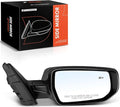 A-Premium Passenger Side Power Door Mirror - Compatible with Chevrolet Malibu 2016 2017 2018 2019 - Heated Manual Folding Bla