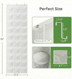 Unjumbly Baseball Hat Rack, 24 Pocket Over-The-Door Hat Organizer with Clear Deep Pockets to Display Baseball Caps Collection