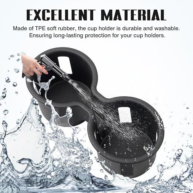 Autorder Car Cup Holder for Honda Pilot 2023-2025/Passport Ridgeline 2024-2025 2026 Accessories Water Cup Holders TPE Durable Cup Holder Insert for Pilot