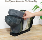 Mkono Hat Organizer for Baseball Caps, Hat Holder for 10 Baseball Caps, Tabletop Hat Rack Stand Hat Storage Display Cap Organ