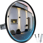 12-Inch Traffic Mirror – 160° Adjustable Wide-Angle Convex Safety Mirror for Driveways, Garages, Warehouses & Parking Lots, Indoor/Outdoor Blind Spot Coverage