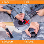 GONGSHI Vacuum Storage Bags, Space Saver Bags for Clothing,Blankets,Comforters, Pillows, Clothes,Travel,6 Large